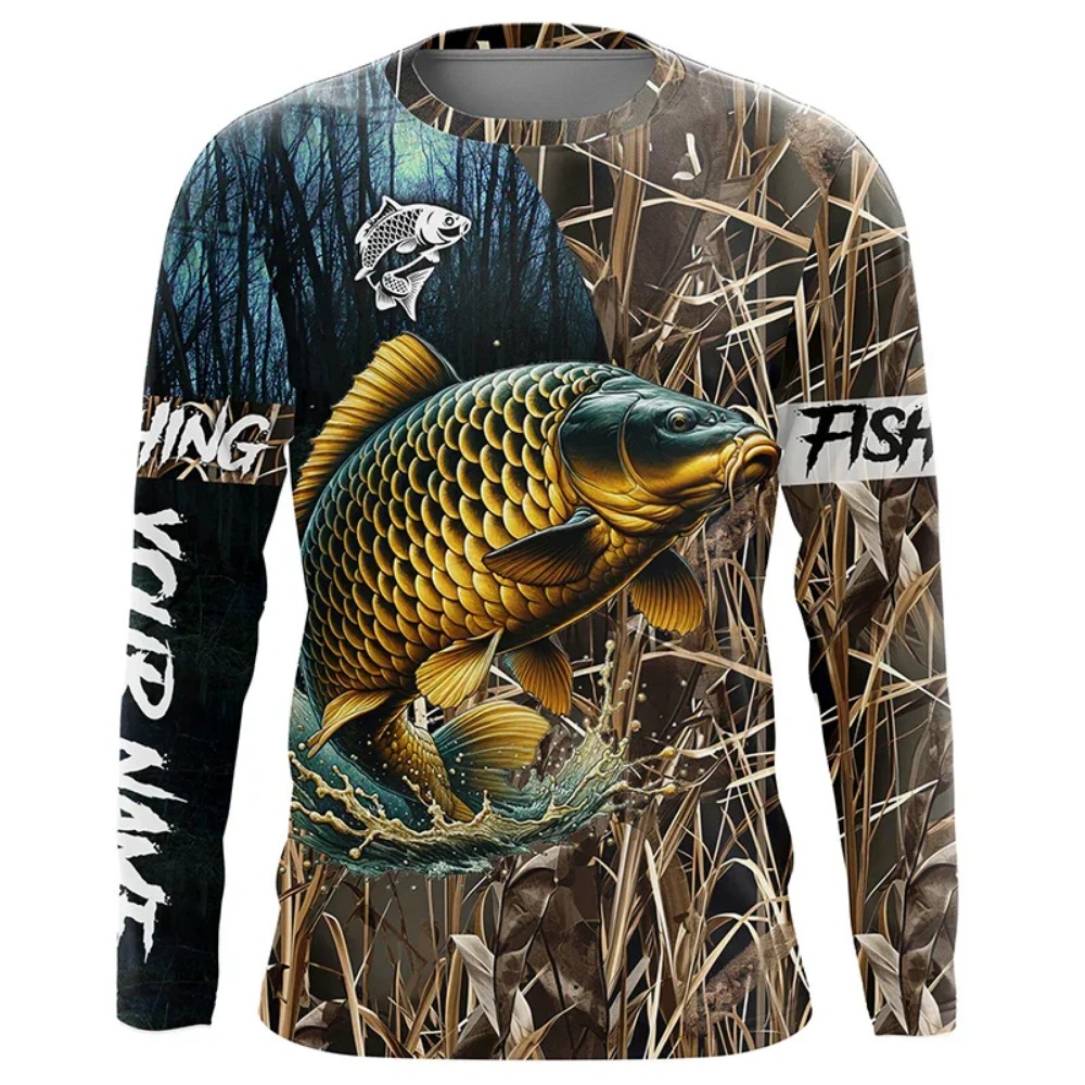 Outdoor Hunting Prints - ฮาราจูกุ อเมริกัน ฮันท์ติ้ง แคมูฟลาจ 3D พิมพ์ลายกีฬา