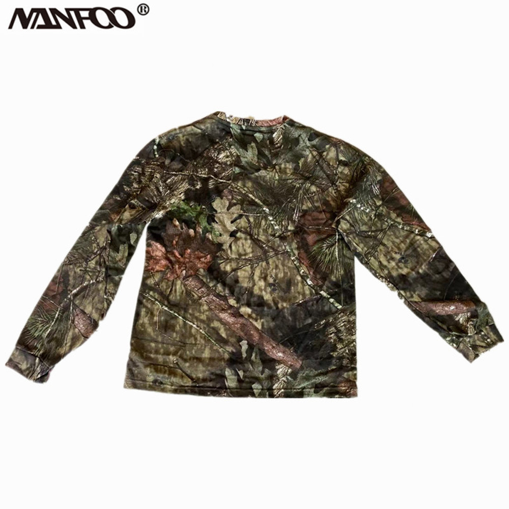 Hunting And Outdoor Shows - ฤดูร้อน Bionic Camouflage การล่าสัตว์ตกปลาเสื้อแขนยาวเสื้อบังแดดขนาดใหญ่หลวมกลางแจ้ง Casual Jungle