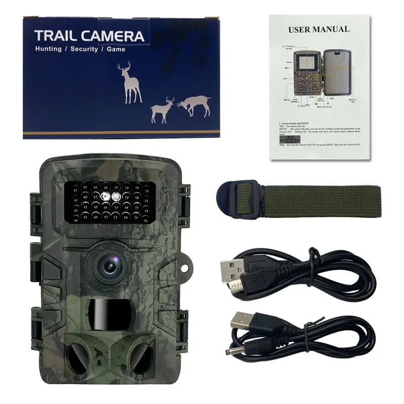 Trail Camera Infrared - กล้องติดตามสัตว์ป่า PR700 พร้อมอินฟราเรดมองเห็นในเวลากลางคืน กล้องถ่ายภาพสัตว์ป่าความละเอียดสูง 20MP วิดีโอ
