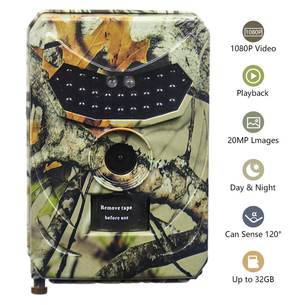 Trail Camera Infrared - กล้องติดตามสัตว์ป่า 20MP 1080P PR100 พร้อมอินฟราเรด 940nm