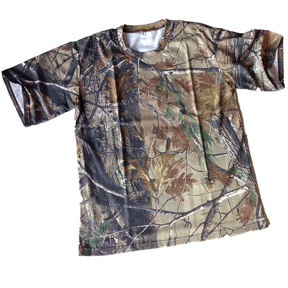 เสื้อยืดแขนสั้นคอกลมสำหรับผู้ช - Hunting And Outdoor Shows บทวิจารณ์และราคา
