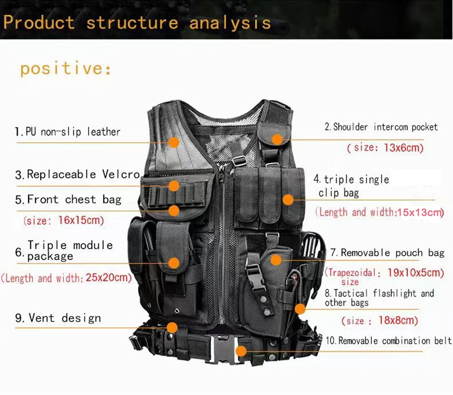 เสื้อกั๊กยุทธวิธีแบบปรับได้ Mo - Hunting Outdoor Game บทวิจารณ์และราคา