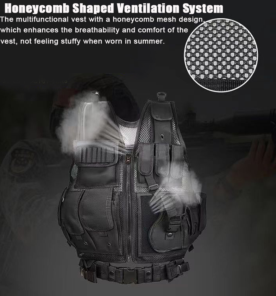 เสื้อกั๊กยุทธวิธีแบบปรับได้ Mo - Hunting Outdoor Game บทวิจารณ์และราคา