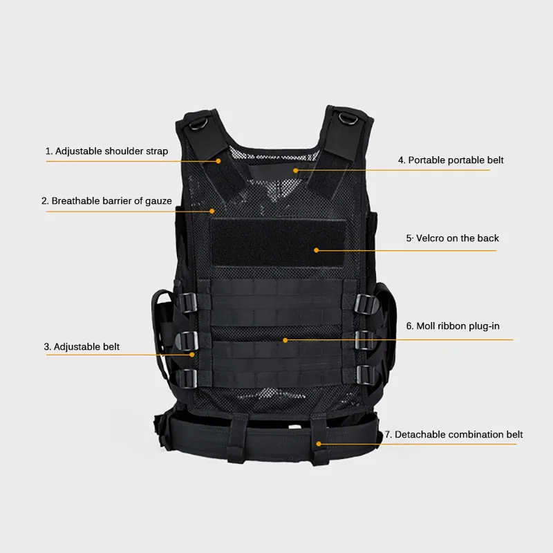 เสื้อกั๊กยุทธวิธีแบบปรับได้ Mo - Hunting Outdoor Game บทวิจารณ์และราคา